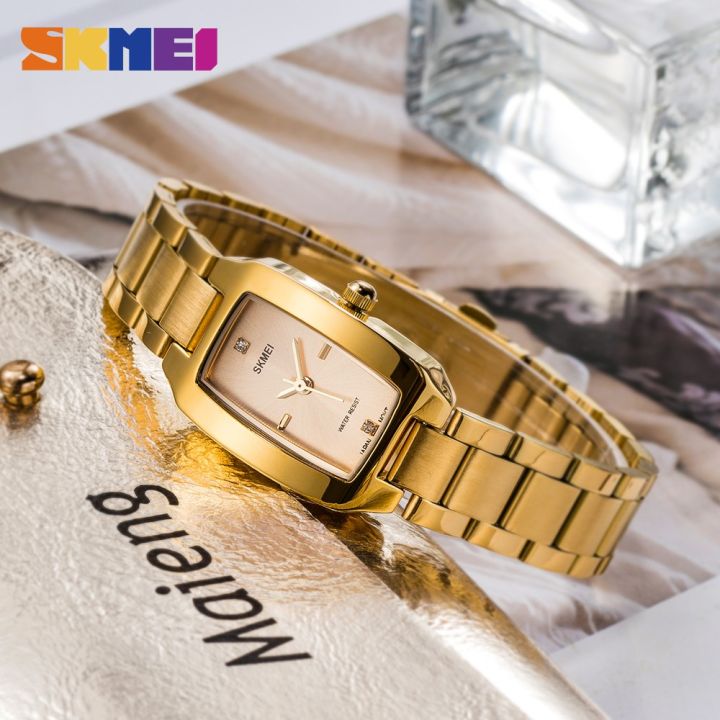 SKMEI%201400%20Fashion%20Casual%20Style%20Watch%20Women%20Rhinestone%20Stainless%20Steel%20Waterproof%20Quartz%20Watch%20%20Golden%20-%20Image%202