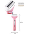 Kemei KM - 6637 Multifunctional 4 in 1 Rechargeable Women Body Shaver Beard Eyebrow Nose Trimmer Set Female Electric Shaver. 