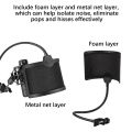 U-Type Bop Net Pop Filter Flexible Shaft Acoustic Filter Microphone Dedicated Wind Noise Net Wind Screen Mic Isolation.