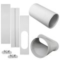 Portable Air Conditioner Window Kit with Exhaust Hose 13cm/5.1 Inch, Adjustable Length Portable AC Window Vent Kit. 