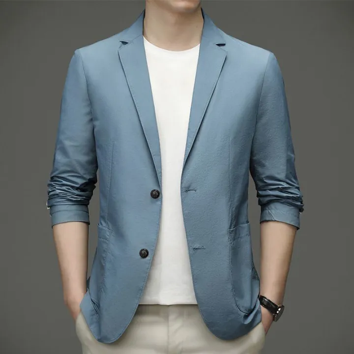 2023%20Summer%20Thin%20Mens%20Blazer%20Jacket%20High%20Quality%20Men's%20Fashion%20Casual%20Ice%20Silk%20Breathable%20Suit%20Jacket%20Wedding%20Suits%20for%20Men%204XL%20Wearhouse%20-%20Image%202