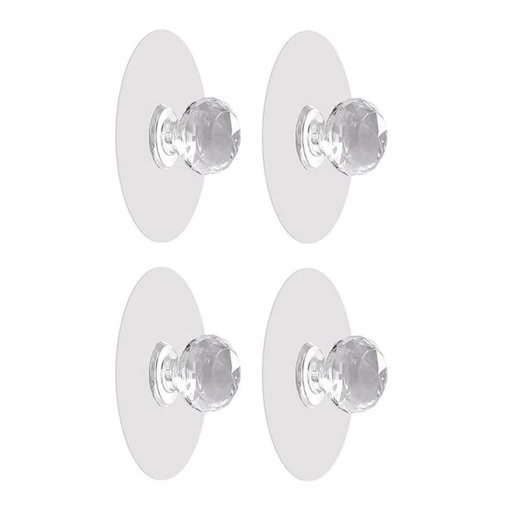 Punch-free Crystal Drawer Handle Self-Adhesive Acrylic Transparent Cabinet Wardrobe Furniture