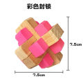 Wooden beech Kong Ming lock Luban lock set high difficulty full set plum blossom 24 locks 12 students and adults unlock. 