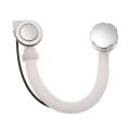 Durable Pop-Up Connection Bathroom Kit Waste Pipe Bathtub Drain Tube Bath Overflow Concealed. 