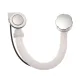 Chrome Round Connection Bathroom Kit Bathtub Drain Tube Bath Overflow Concealed Waste Pipe. 