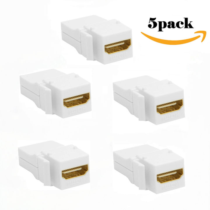 90 Degree Side Bend Right Angle Hdmi Compatible 1.4v Plug-In Adapter Coupler Keystone Jack Femea To Femea And Then To Wall Panel