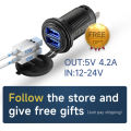 2 Port USB Car Charger Input 5V 4.2A Pure Copper 12V Automotive USB Socket In The Car Fast And Stable Automotive Mobile Charger. 