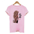 Pink Cotton Half Sleeve T-Shirt For Women - T Shirt For Women. 