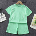 Elegantstunning 2 Pieces Summer Children Sports Suit Short Sleeved T-shirt Shorts Quick-drying Sportswear Set For 3-8 Years Old Boys.