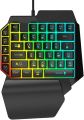 One-Handed Mechanical Gaming Keyboard RGB Backlit Portable Mini Gaming Keypad. 