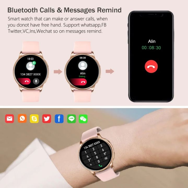 TIMACK%C2%AE%20New%20T2%20Pro%20Women%20Bluetooth%20Call%20Smart%20Watch%20HeartRate%20Blood%20Pressure%20Monitoring%20Smartwatches%20Waterproof%20Men%20Smartwatch%20For%20Samsung%20IOS%20-%20Image%205