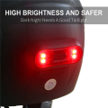 3X LED Helmet Light,Motorcycle Helmet Brake Light Rechargeable Bike Rear Red Safety Warning Light for Night Riding. 