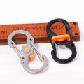 03 Pcs Anti opening Anti Lock S buckle with locked 8-shaped buckle Stainless steel keychain S Type Shape Double Buckle Key Ring Snap. 