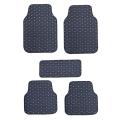 PVC Leather 2D Car Mat - Black and Beige Embroidery - Elevate Your Car Interior - Easy To Use and Clean - A Unique Choice For Your Car.