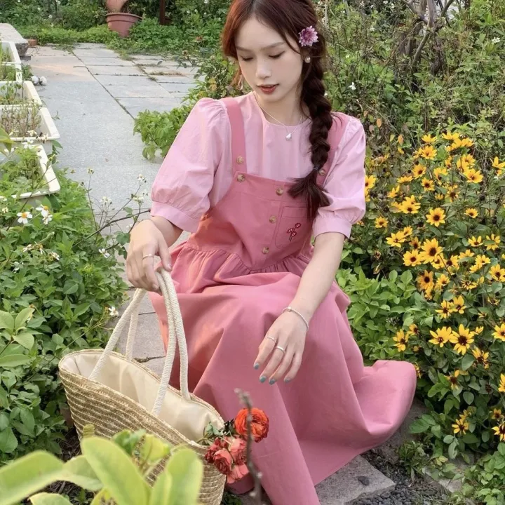 Summer%20New%20Japanese%20Puff%20Sleeve%20Top+Strap%20Dress%20for%20Female%20Students%20Sweet%20All-Matching%20Slip%20Dress%20Set%20-%20Image%207