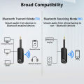 Bluetooth 5.3 Audio Receiver Transmitter 3.5MM AUX Hifi Stereo Music Wireless Adapter With Mic For Car Airplane TV PC Headphone.