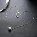 Fashion Sweet Pearl Ball Droplets Chain Necklace.