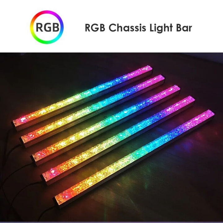 Rgb Computer Light Bar Diamond Lens ARGB LED Light Bar Desktop PC Computer Case Decorative ...