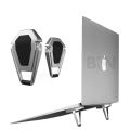 Metalic Mini Folding Laptop Stand With Non Slip Rubber Pad.