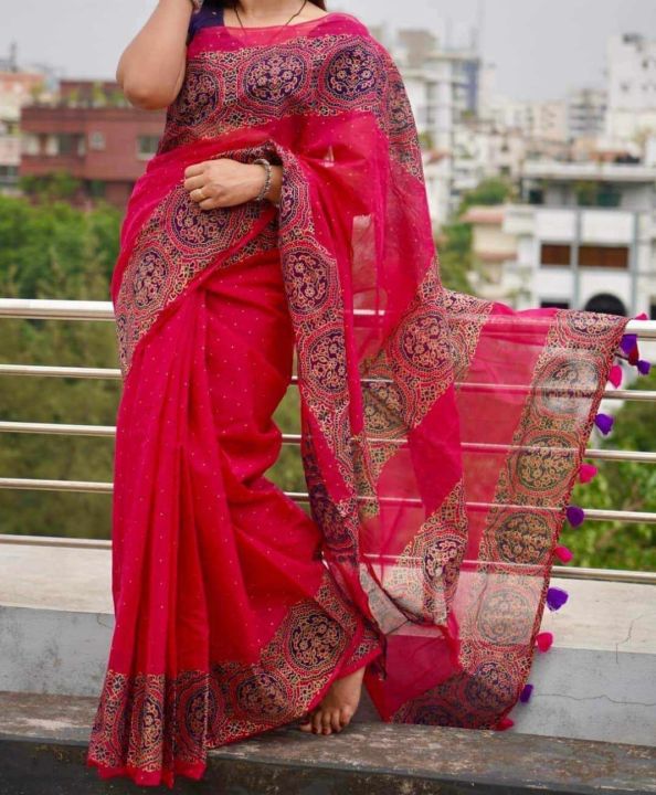 Exclusive Design Multicolor Skin Print Half Silk Saree For Women