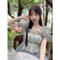 Sexy off-Shoulder Top for Women Summer 2024 New Hot Girl off-Shoulder Sense of Design Shirt Women. 