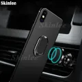 For infinix Smart 8 Plus Case Finger Metal Ring Kickstand Phone Case Car Holder Matte Soft Silicone Housing for infinix Smart8 Plus Phone Casing. 