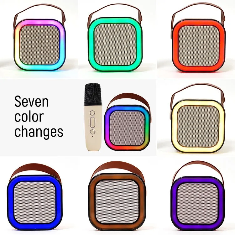 Mini Portable Bluetooth Karaoke Speaker with Wireless Microphone