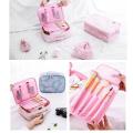 Portable Makeup Cosmetic Bag - Travel Makeup Storage Brush Bag Pouch. 