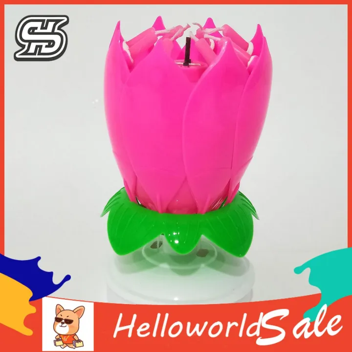 HelloWorld%20Birthday%20Candle%20Solid%20Paraffin%20Blossoming%20Birthday%20Cake%20Electronic%20Lotus%20Candle%20-%20Image%203