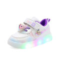 Disney Kids Girls Shoes 2024 Children Sneakers Girls LED Light Elsa Frozen Princess Casual Sport Shoes Student Shoes Teen Shoes. 