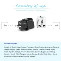 Universal EU Plug Adapter International AU US UK To EU Euro KR Travel Adapter Electrical Plug Converter wer Socket. 