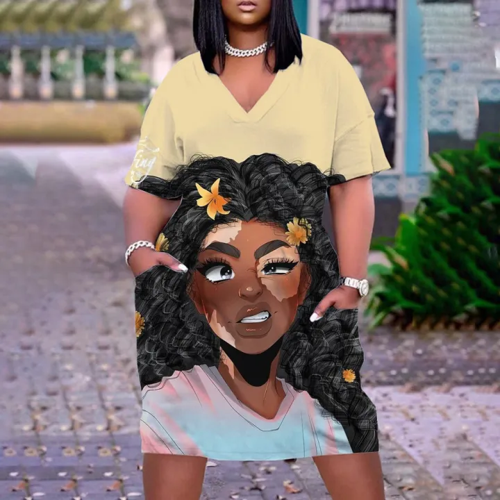 Summer%20Dress%20Women's%20Fashion%20Party%20Evening%20Dresses%20Midi%20Black%20Knee-length%20Cute%20Girls%20Dress%20Boho%203d%20Women%20Sundress%20Elegant%20V%20-%20Image%202