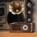 Retro Gramophone Shape Bluetooth Speaker Portable Box Wireless Speaker Outdoor for Sound System TF FM Radio Music MP3 Subwoofer.