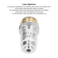 Achromatic Objective Lens, Fine Workmanship 20.2mm Interface 10X Microscope Lens for Biological Microscopes.