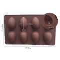 【Aesth Diary Store】（NEW）8 Eggs Shaped Easter Silicone Baking Mold Pastry Chocolate Mold Pudding Ice Tray Mould Easter DIY Mold Crafts. 