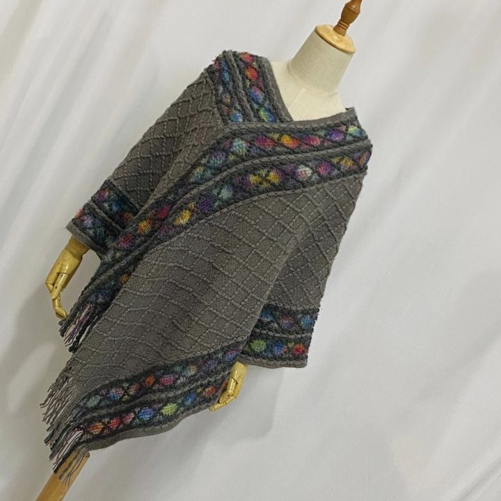 Douyin%20same%20style%202023%20Spring%20and%20Autumn%20New%20Ethnic%20Style%20Pullover%20Irregular%20Retro%20Tassel%20Cloak%20Shawl%20Factory%20Direct%20Sale%20-%20Image%207