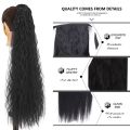 Women's 32"super Long Corn Wavy Ponytail Hairpieces Synthetic Afro Curly Drawstring Ribbon Fake Hair Kinky Culy Hair Extensions.