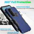 Compatible With AT&T Radiant Max 5G 6.8"/Cricket Dream 5G/Cricket Innovate 5G/AT&T Fusion 5G Case, With (2Pcs) Tempered Glass Screen Protector, Dual Layer Hybrid Shockproof Impact Phone Case. 
