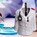 Doctor Coat Pen Pencil Holder Stand For Desk And Offices Tables. 