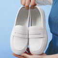 Nurse Shoes Women's Soft Bottom Breathable Not Tired Feet Deodorant and Non-Slip White Shoes Summer Flat Bottom Comfort Medical Care Shoes for Work.