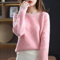 Winter New 100% Wool Sweater Women Keep Warm thickened O-Neck Pullovers 100% Wool Sweater Fashion Tops.