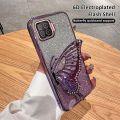 For OPPO F21 Pro F19 F19 Pro F17 F17 Pro F15 Casing case with 3D Flowing Sand Diamond Butterfly Stand Luxury Slim Gradient Plating Glitter Girls Stylish Back Cover Clear Soft Silicone Protective Cases Pouch.