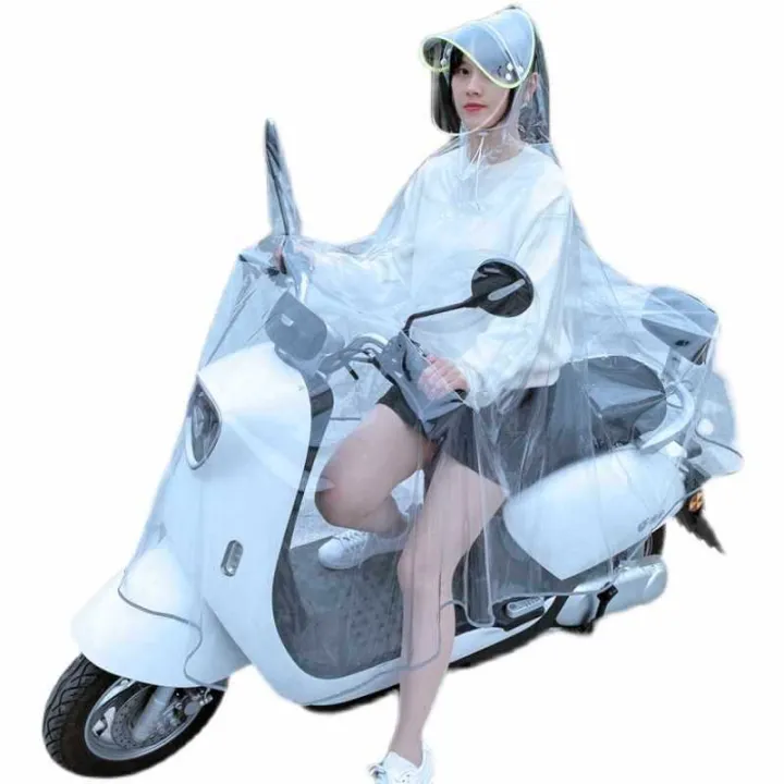 GD53%20Fully%20Transparent%20Electric%20Bike%20Raincoat%20Single%20Women's%20plus-Sized%20Thickened%202023%20New%20Battery%20Car%20Long%20Full%20Body%20Fashion%20-%20Image%205