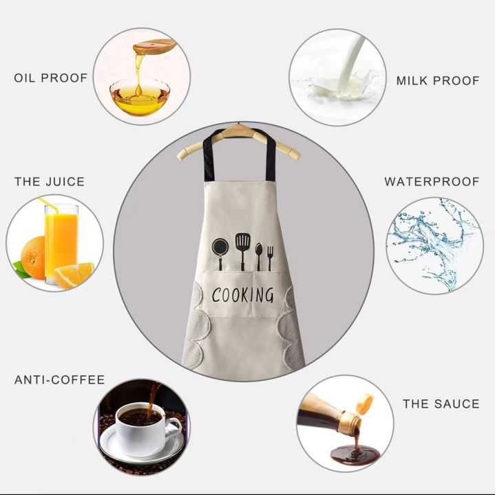 High-Quality%20Cotton%20Blend%20Waterproof%20Cooking%20Apron%20with%20Pocket%20for%20Kitchen%20&%20Dining%20-%20Image%205