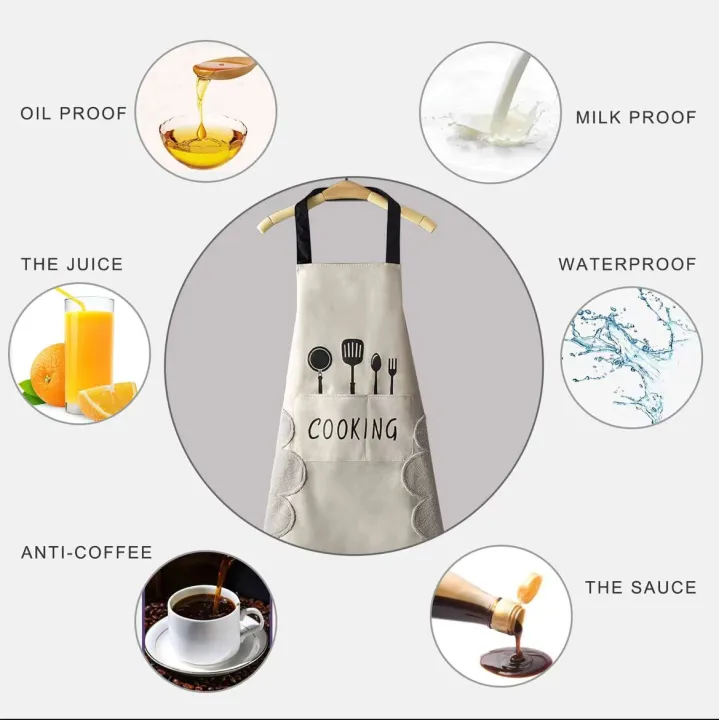 High-Quality%20Cotton%20Blend%20Waterproof%20Cooking%20Apron%20with%20Pocket%20for%20Kitchen%20&%20Dining%20-%20Image%205
