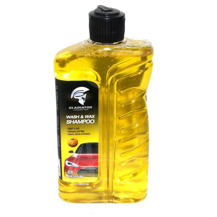 Gladiator Wash Wax and Shampoo 450 ML (Use for car & Bike)