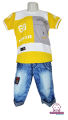 Short Sleeve Yellow T-Shirt & Jeans Pant for Boys. 