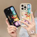 Colorful Creative Happy Cartoon Cute Little Monster Soft Case For Oppo A12 A53 A1k A7 A55 A16 A55 A15S A17 A5s A54s A77 A76 A74 A3s A31 A95 A17k A16s A9 A96 A16E A92 A52 A16K A77s Couples Angel Eyes Cover.