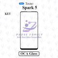 For Tecno Spark 5 KE5 LCD Display Touch Screen Front Glass Lens + Lamination OCA.