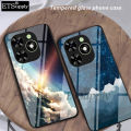 Phone case Tecno Spark Go 2024 Couple Starry Moon MiMirrorGlass Protector Meteor Start Back cover Tecno Spark Go 2024 case. 